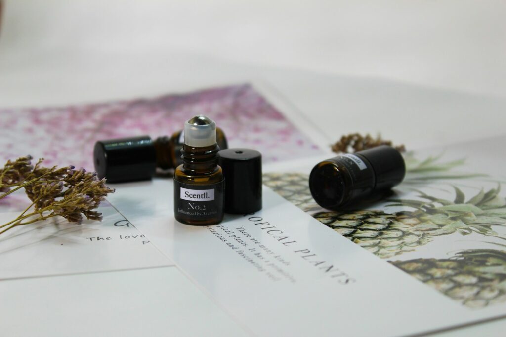 nutmeg oil, soap, candle, spray