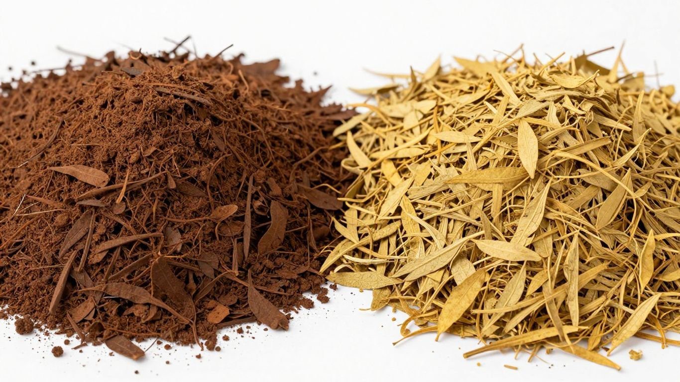 Aceh and Sulawesi patchouli leaves comparison